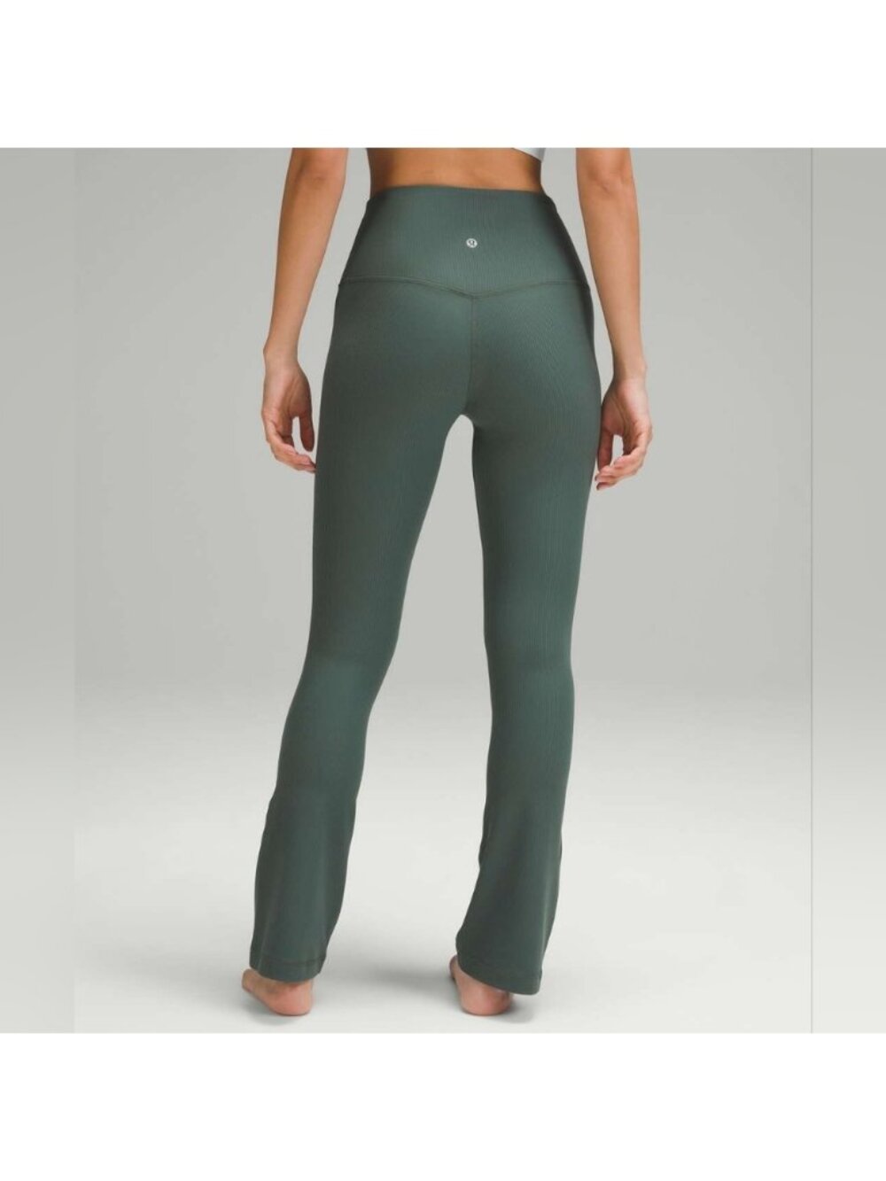 Lululemon Align Ribbed Mini-Flared Pant *Extra Short Dark Forest